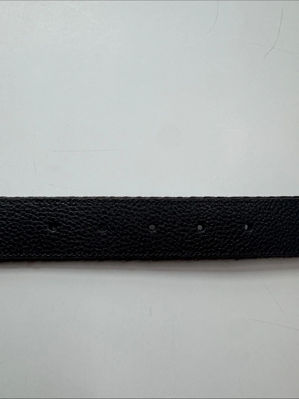 Cole Haan Black and Brown Leather Reversible Belt with Polished Buckle